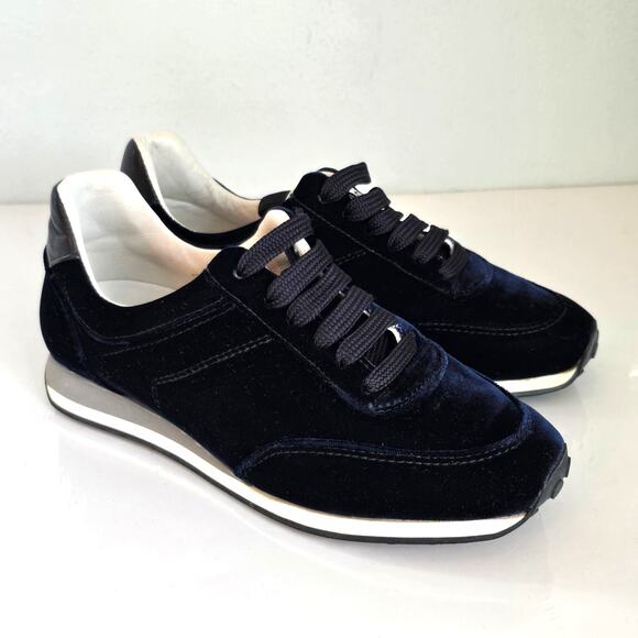 Rag & Bone Dylan Velvet Sneakers womens 6.5 Blue Festive Season Casual Retro - Picture 1 of 10